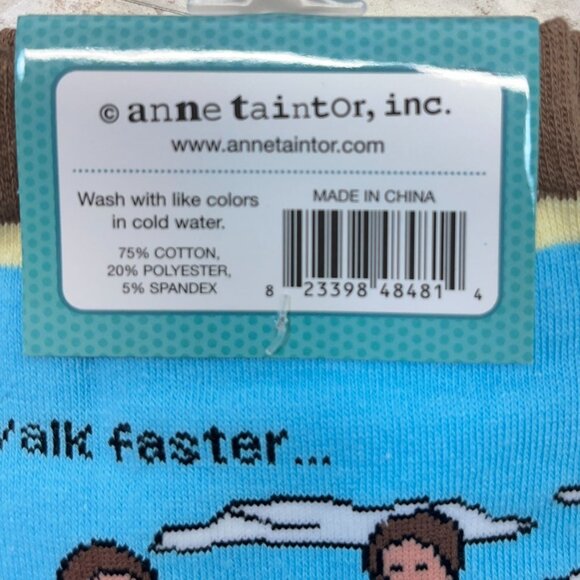 Anne Taintor Knee High Socks "Walk Faster...The Children Are Catching Up" Funny - Picture 3 of 7